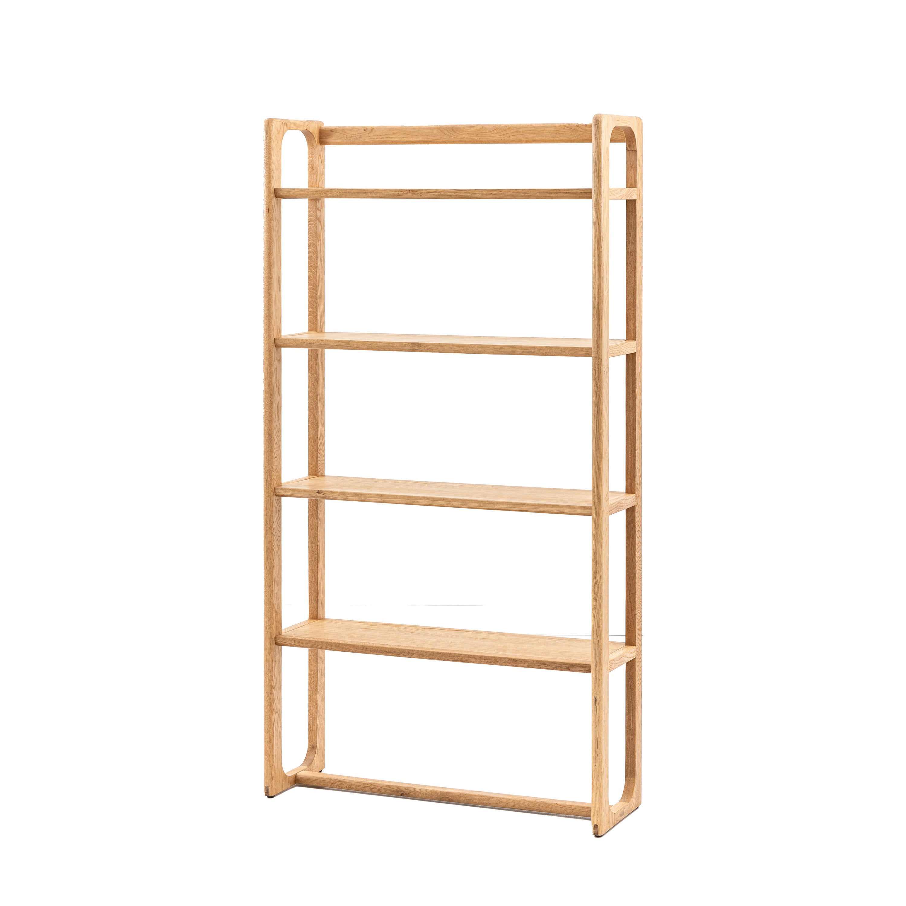 Novu Natural Oak Wood Open Display Unit Tall